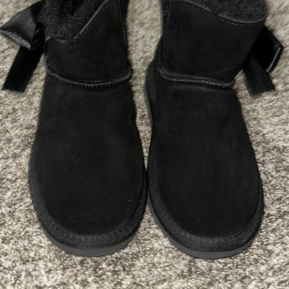 BearPaw Black Kids Boots